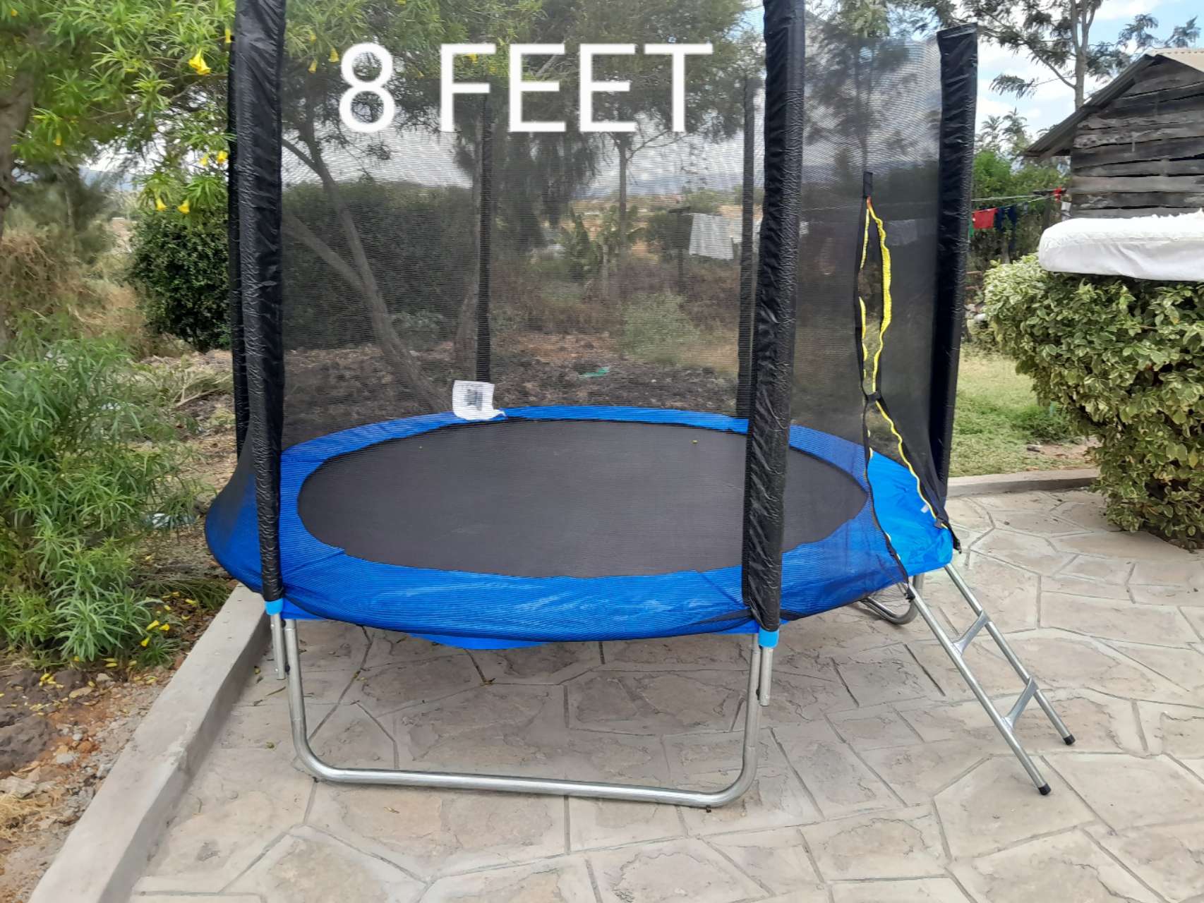 8 Feet Trampoline with Safety Net | Durable Outdoor Kids Trampoline